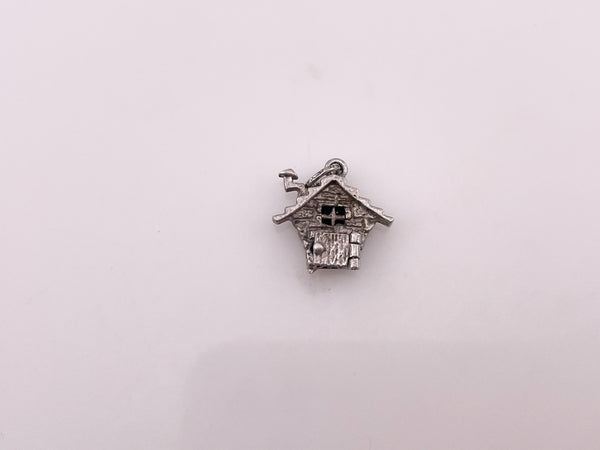 sterling silver home heart door pendant ***opens up***