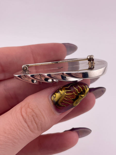 sterling silver Bayanihan stoneless brooch