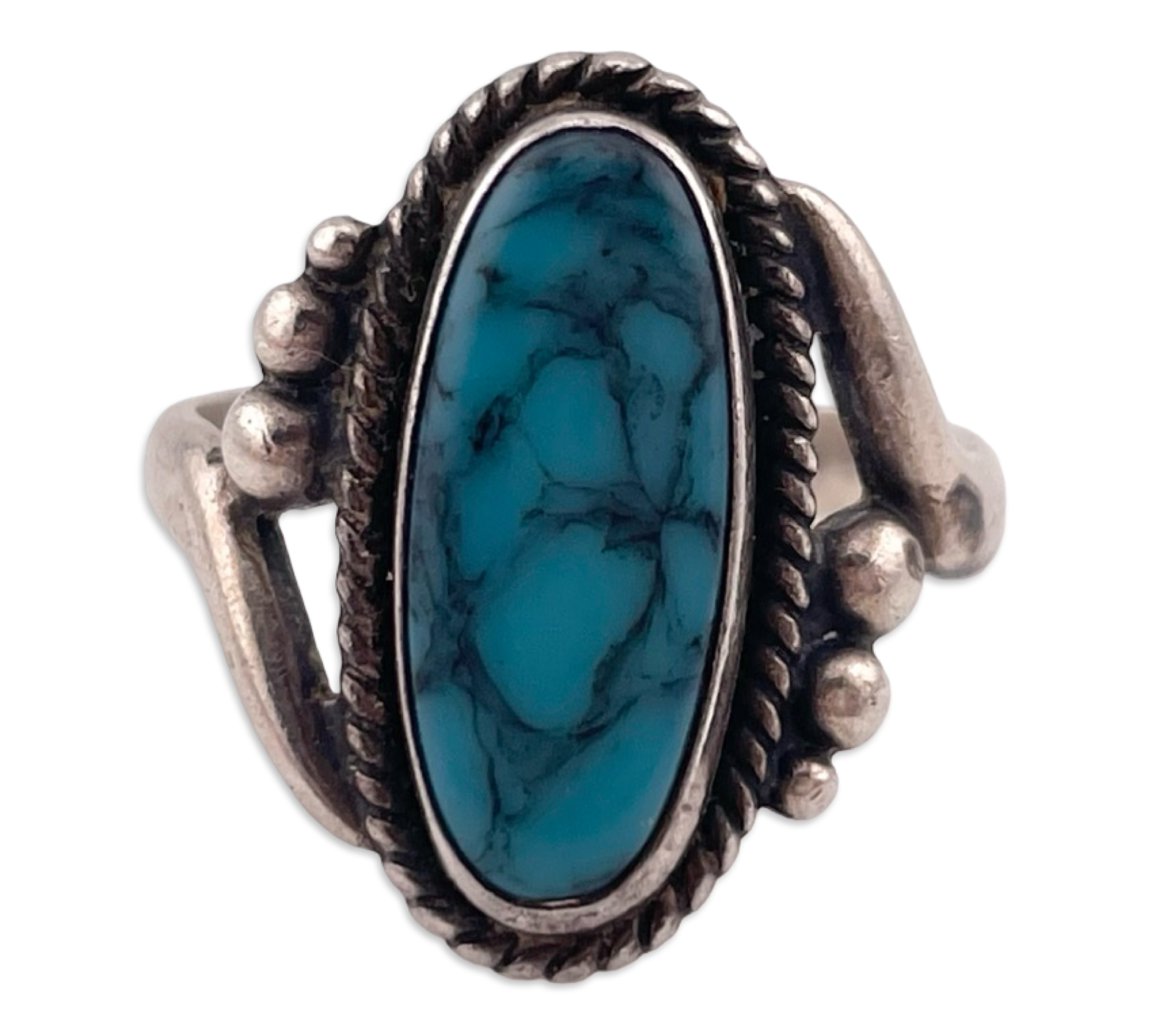 size 6.5 sterling silver Bell Trading Post turquoise ring