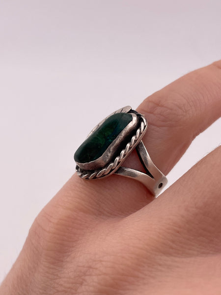 size 5.5 sterling silver chrysocolla ring