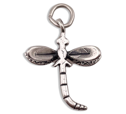 sterling silver dragonfly pendant