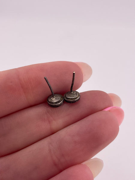 sterling silver Zuni inlay stud earrings ***Not Sterling Posts***