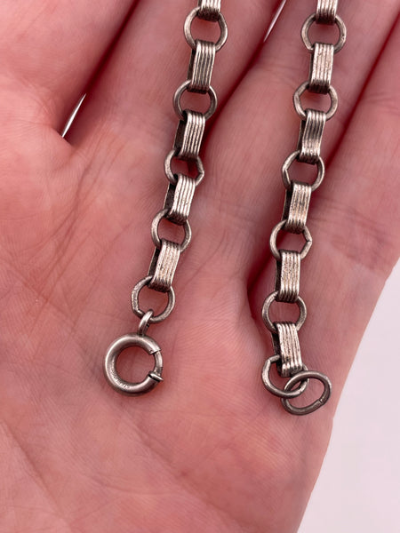sterling silver 7 5/8" chain link bracelet