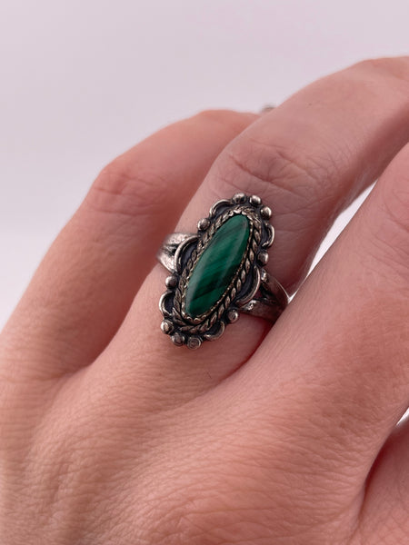 size 6.75 sterling silver Bell Trading Post malachite ring