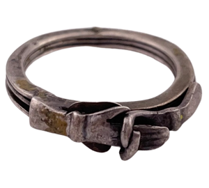 size 5.75 sterling silver fede gimmel clasped hands ring