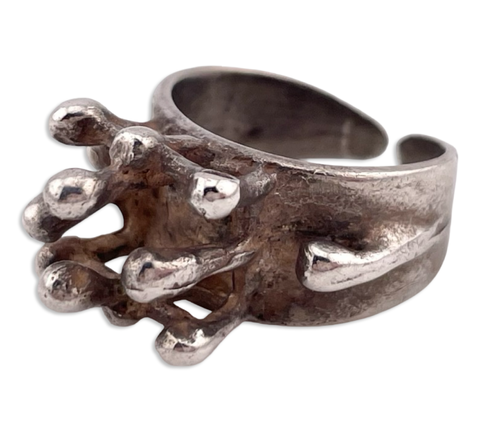 size 6.5 sterling silver drip adjustable ring