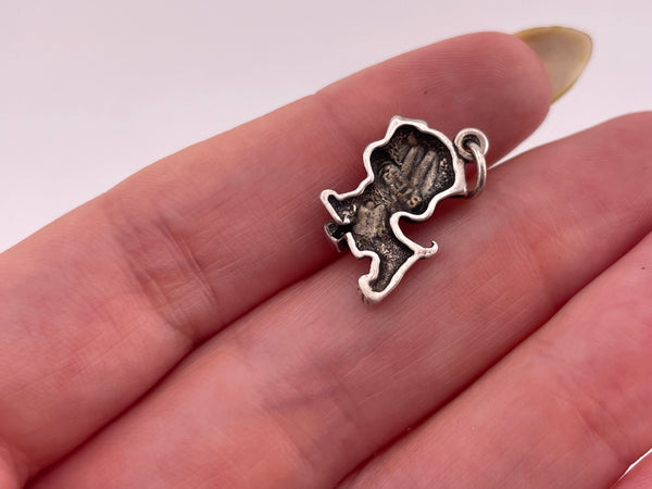 sterling silver dog pendant