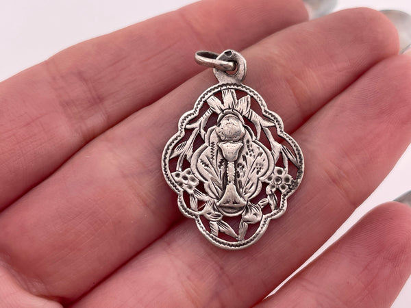 sterling silver ornate pendant