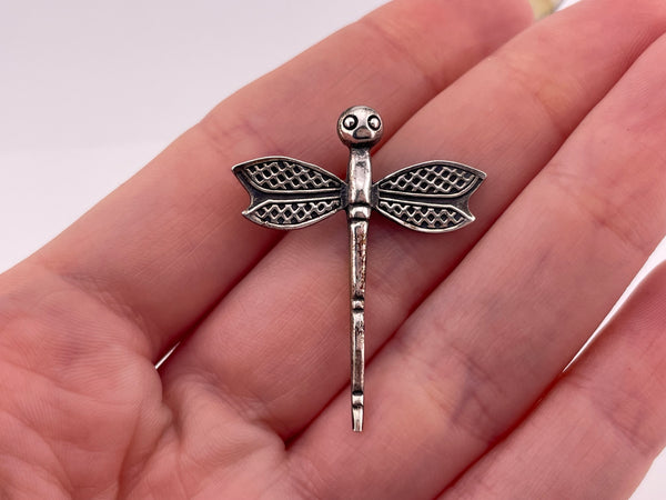 sterling silver dragonfly pendant