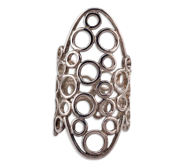 size 5 sterling silver circles ring