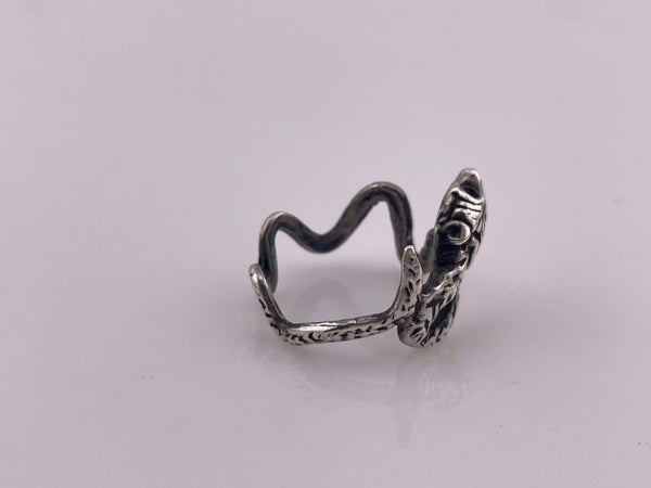 size 6.75 sterling silver zig-zag snake ring