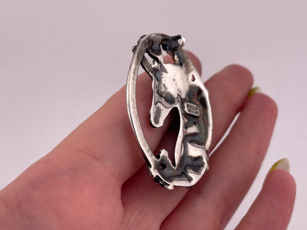 sterling silver gold wash Gorham unicorn pendant