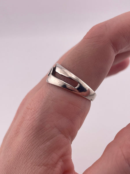 size 10.75 sterling silver question mark swirl ring