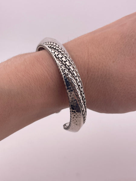 sterling silver Jai by John Hardy stoneless cuff bracelet