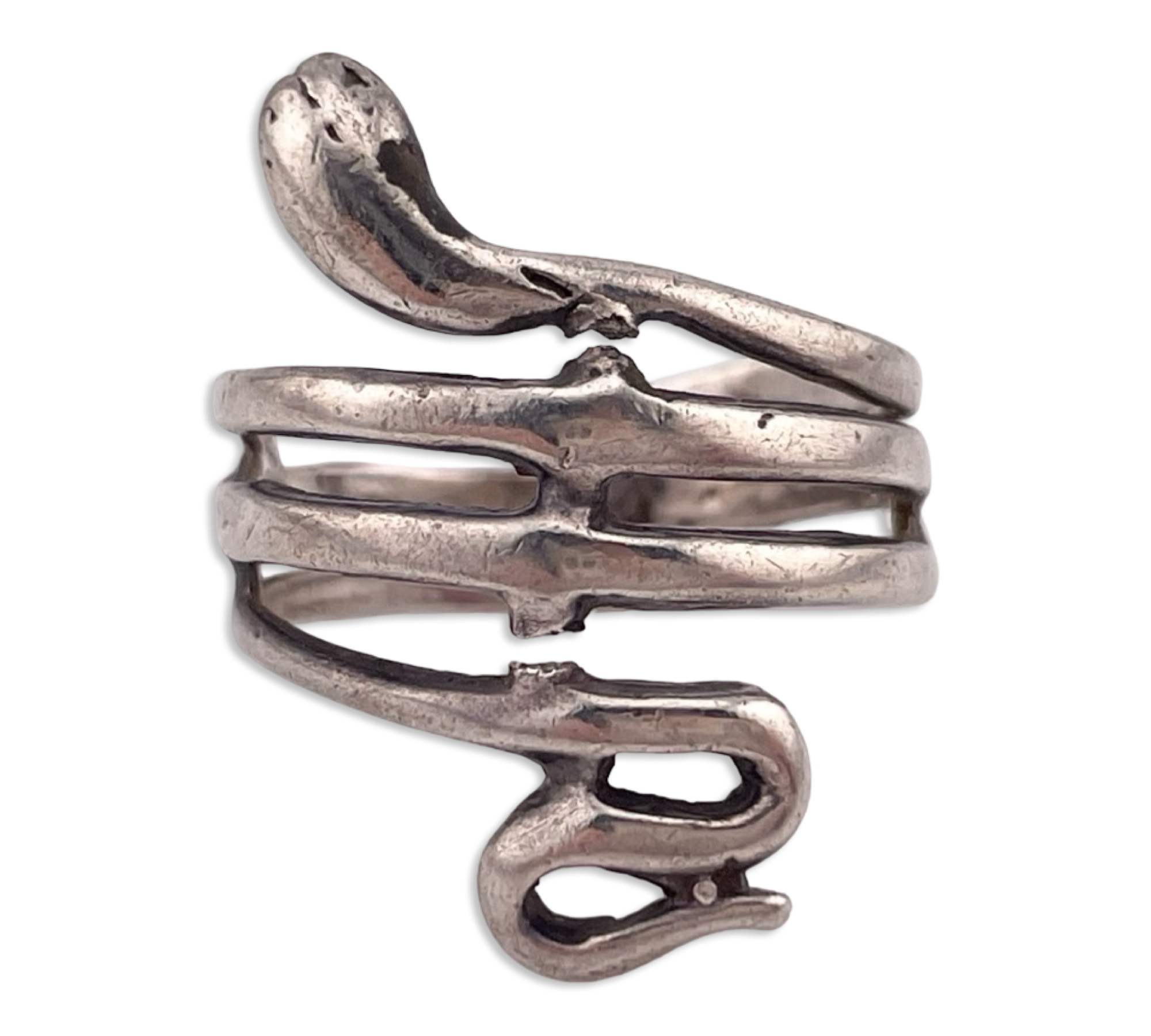 size 8.5 sterling silver snake ring ***AS IS***