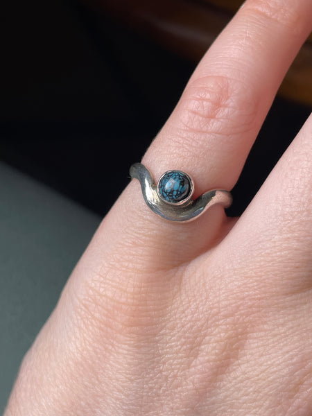 size 5.5 sterling silver turquoise ring