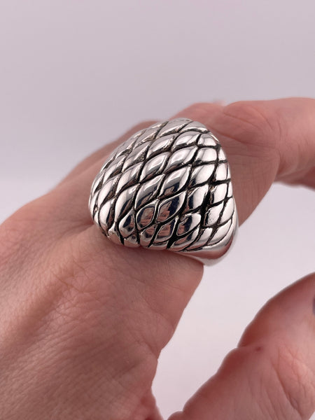 size 8 sterling silver electro-form ring