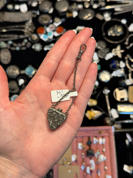 RESERVED PRIVATE LISTING -- sterling silver pegasus dog clip pendant B2