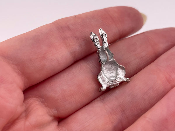 sterling silver bunny rabbit pendant