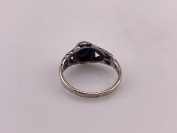 size 8 sterling silver lapis ring
