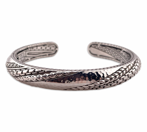 sterling silver Jai by John Hardy stoneless cuff bracelet