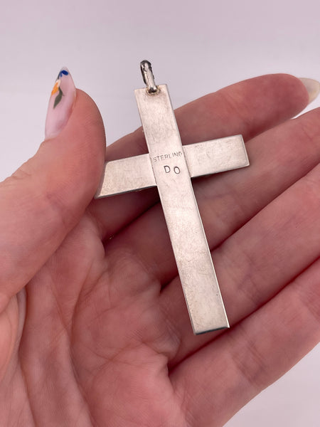 sterling silver turquoise cross pendant