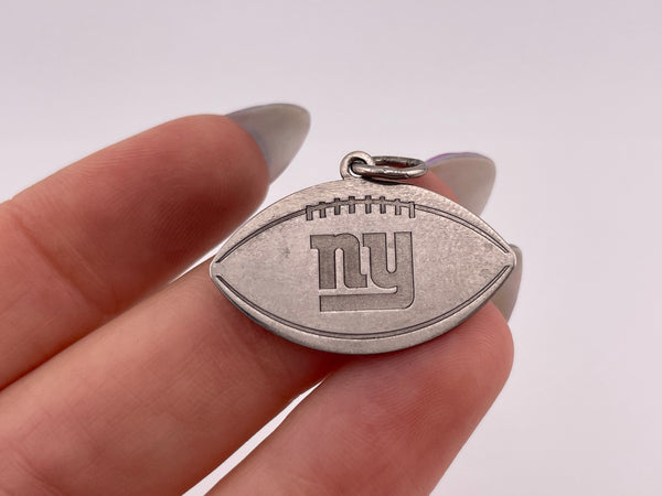 sterling silver NY Giants football pendant