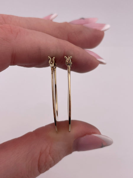 sterling silver gold plated flat hoop earrings