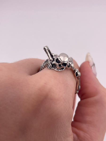 size 10.75 sterling silver skeleton ring