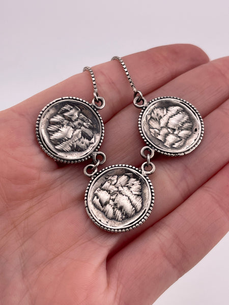 sterling silver discs pendant necklace