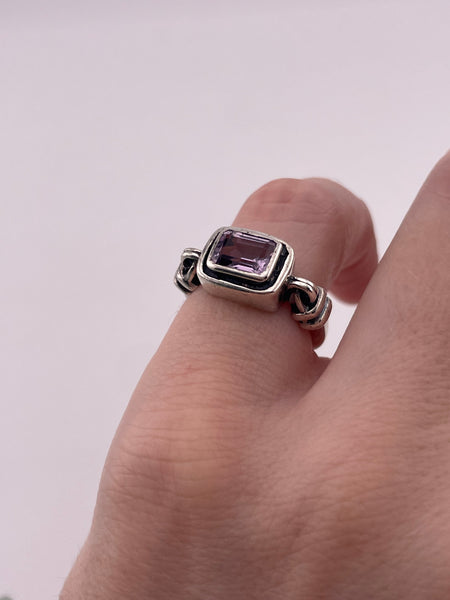 size 5 sterling silver Silpada faceted amethyst ring