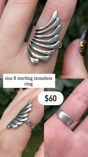 RESERVED PRIVATE LISTING -- sterling silver stoneless ring A10