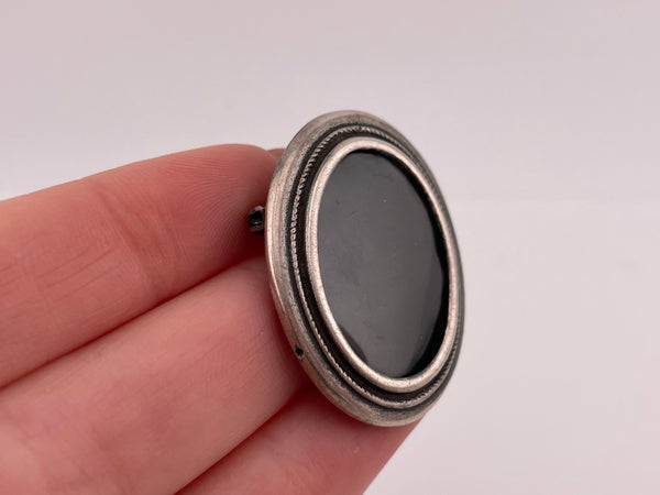 sterling silver picture frame pendant brooch