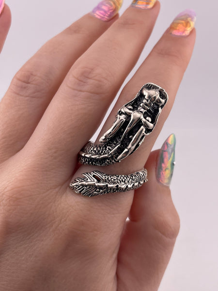 size 10.5 sterling silver dragon ring