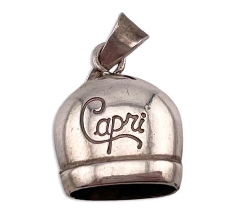 sterling silver 'Capri' Italy bell pendant