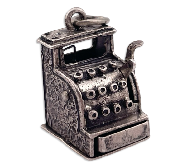 sterling silver cash register pendant