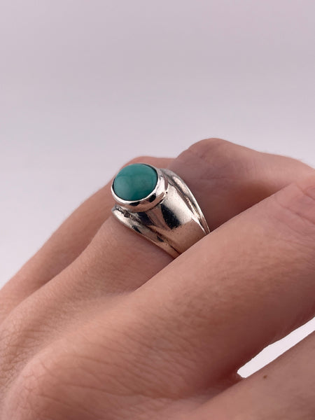 size 5.75 sterling silver stabilized turquoise ring