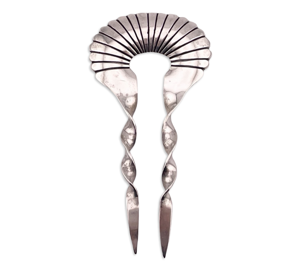 sterling silver handmade hair pin fork accessory