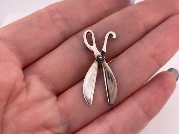 sterling silver movable garden shears pendant
