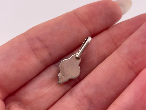 sterling silver denim lapis pendant