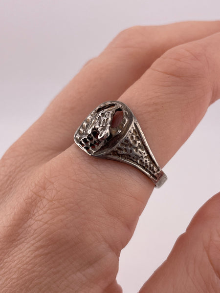 size 11.25 sterling silver horse ring