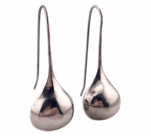 sterling silver stoneless jug threader dangle earrings