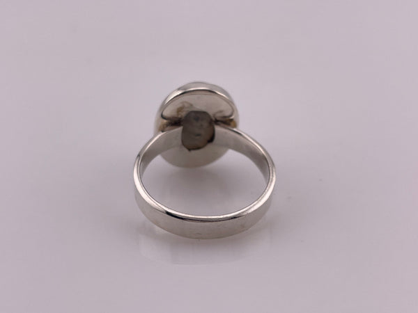 size 9.25 sterling silver oval labradorite ring