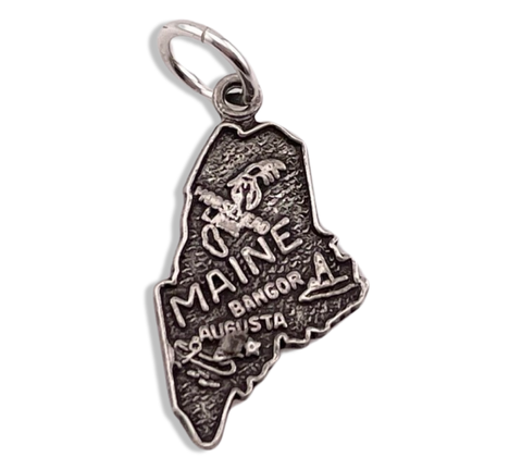 sterling silver Maine pendant