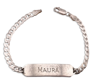 sterling silver 7 1/4" 'MAURA' curb chain bracelet