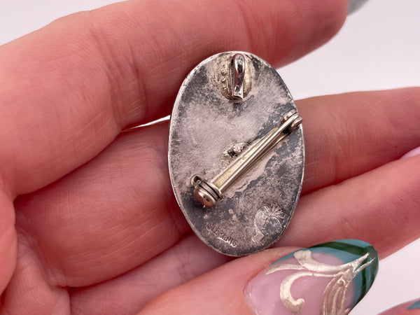 sterling silver Hopi brooch / pendant