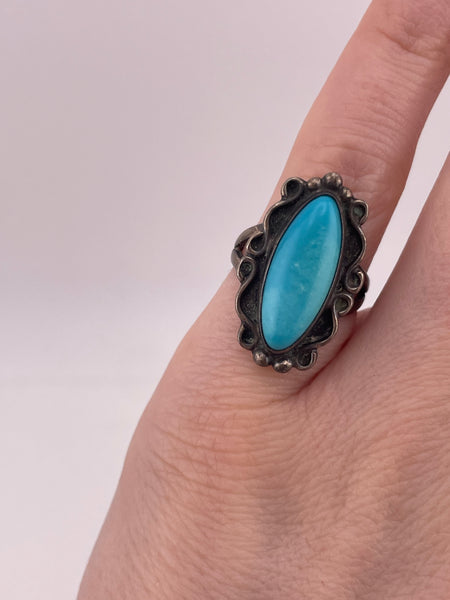 size 4.75 sterling silver turquoise ring