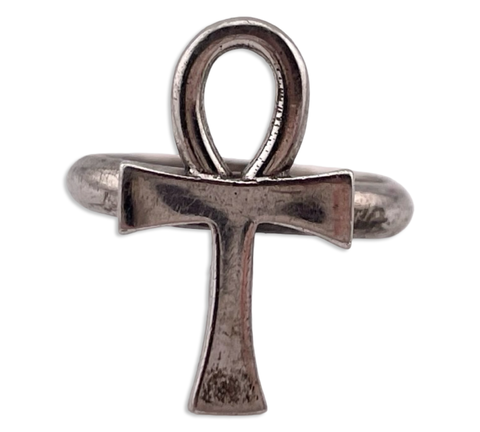 size 6.25 sterling silver ankh cross ring
