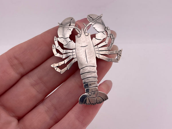sterling silver Stavre Gregor Panis lobster brooch