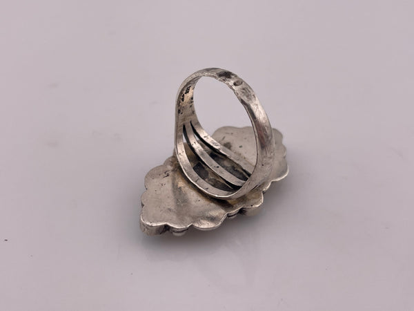 size 8.75 sterling silver synthetic turquoise ring ***AS IS***